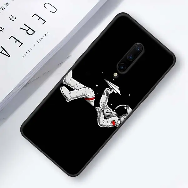 015 Мягкий чехол для Oneplus 7 7 Pro 6 6T силиконовый чехол для телефона для Oneplus 7 7Pro черный чехол из ТПУ с мультяшным космонавтом - Цвет: 015