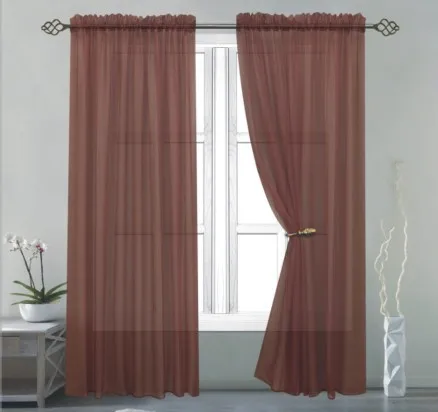 1 шт сплошной цвет вуаль занавес с стержнем карман Бесплатная доставка|voile