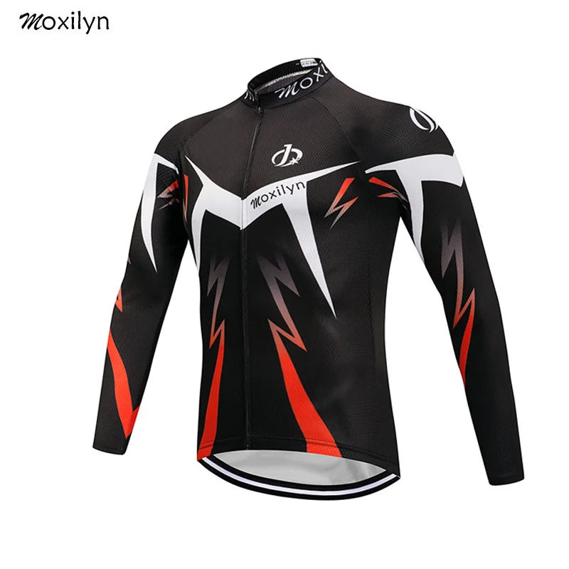 Moxilyn, набор Джерси для велоспорта, Зимняя Теплая Флисовая одежда MTB, одежда для велоспорта, одежда для велоспорта, мужская красная одежда для велоспорта - Цвет: jersey no fleece