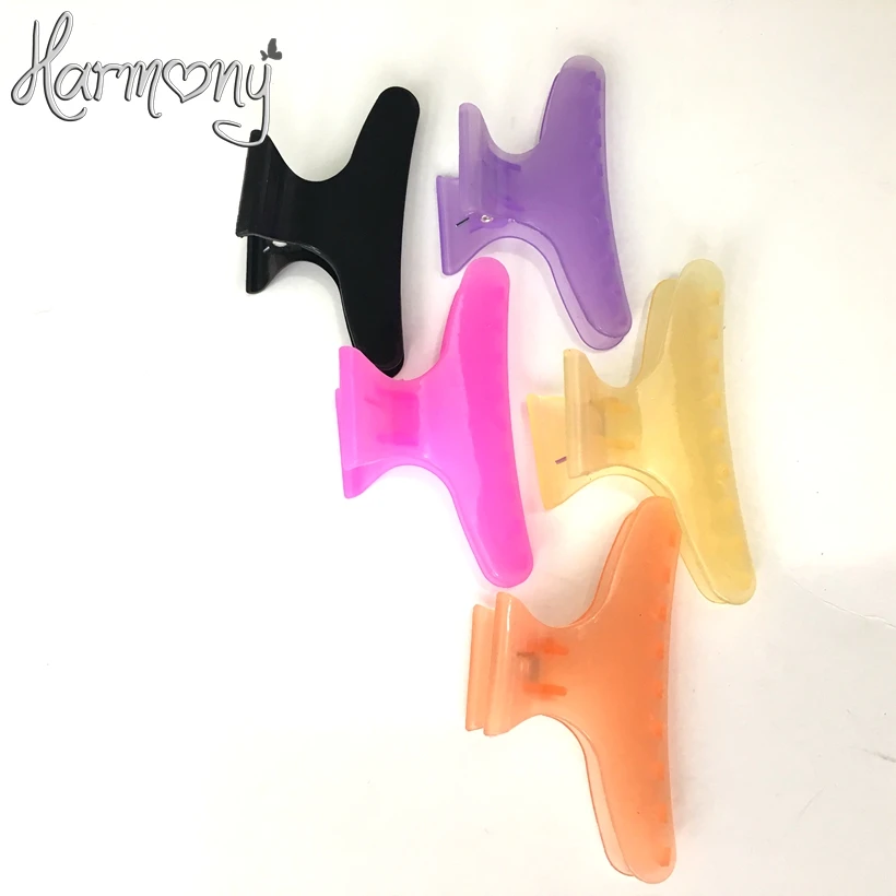 Модные Пластиковые Красочные зажимы для волос 12 шт. парикмахерский инструмент