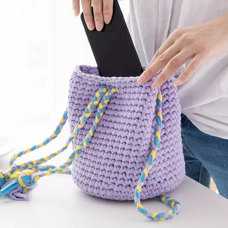 Полуфабричный тканевый струнный Материал Пакет wayuu сумка-мешок рюкзак, ручной diy Вязание грубой шерсти, чтобы отправить вязальный учебник