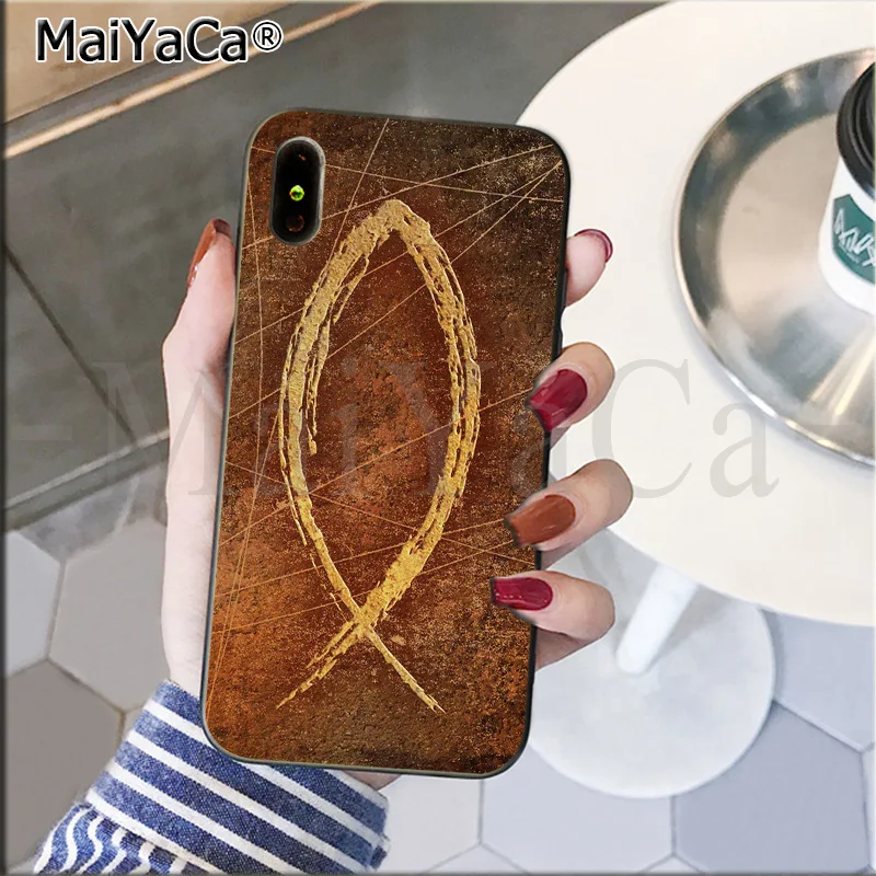 MaiYaCa Библейский Иисус Христос, христианский крест дизайн умный черный мягкий чехол для телефона для iPhone 8 7 6 6S Plus 5 5S SE XR X XS MAX