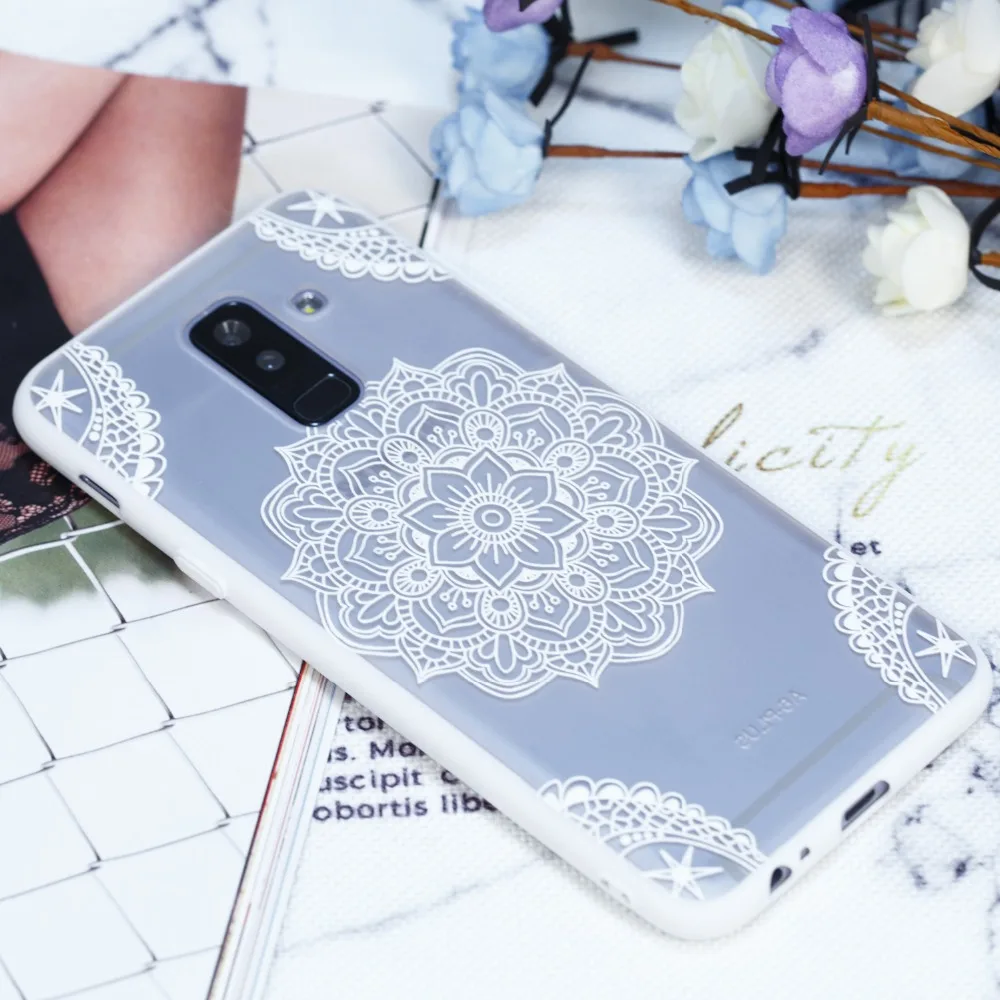 Soft Silicon Hard Bottom Lace Case For Samsung Galaxy A3 A5 A7 J2 J3 J5 J7 2016 2017 Prime S6 S7 Edge A8 S8 S9 Plus Note 9 8 Bag |
