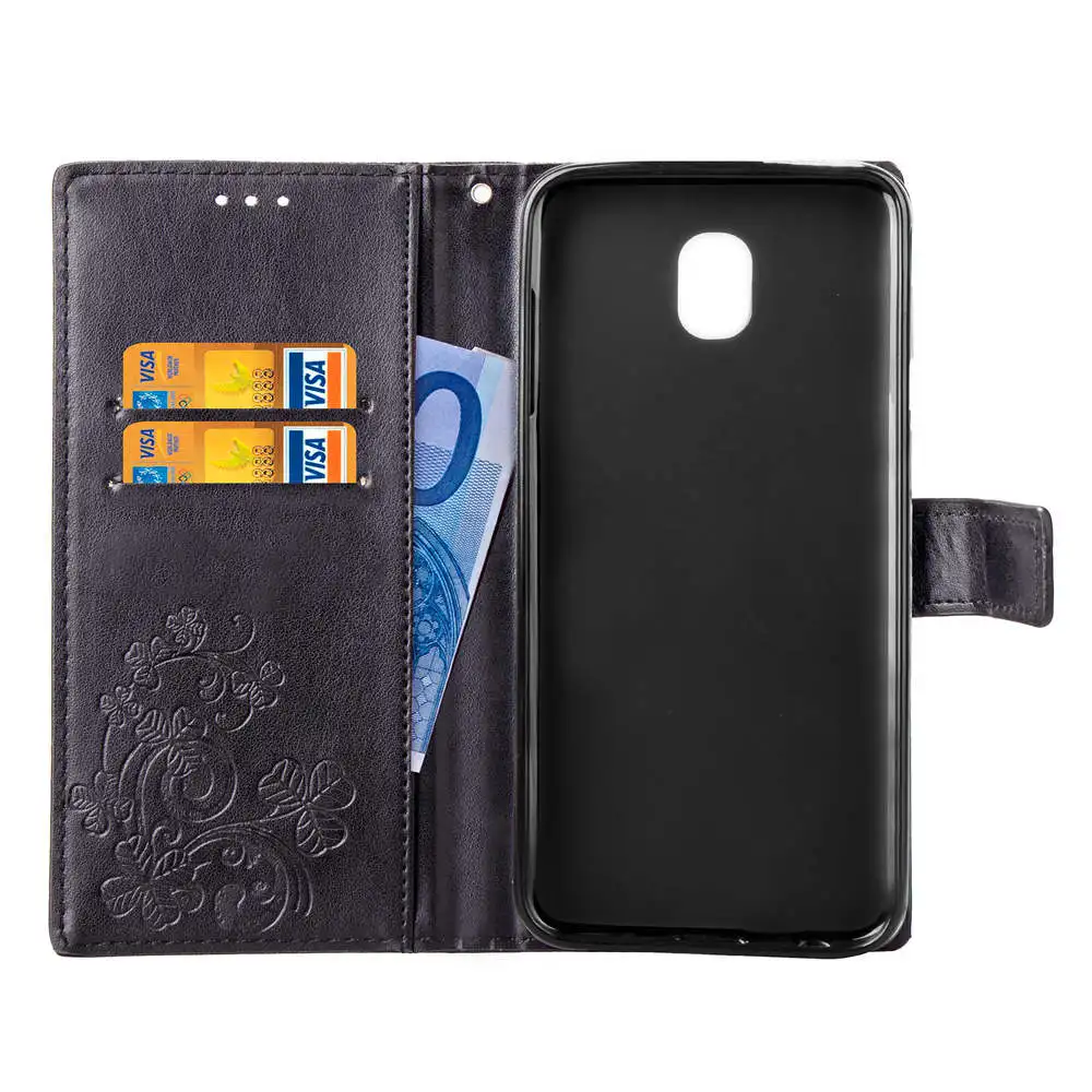 Роскошный чехол книжка из искусственной кожи для Samsung Galaxy J7 2018 телефона с