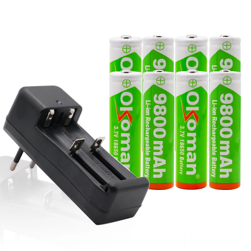 Большая емкость 18650 аккумуляторная батарея 3 7 V 9800mAh литий ионный аккумулятор с