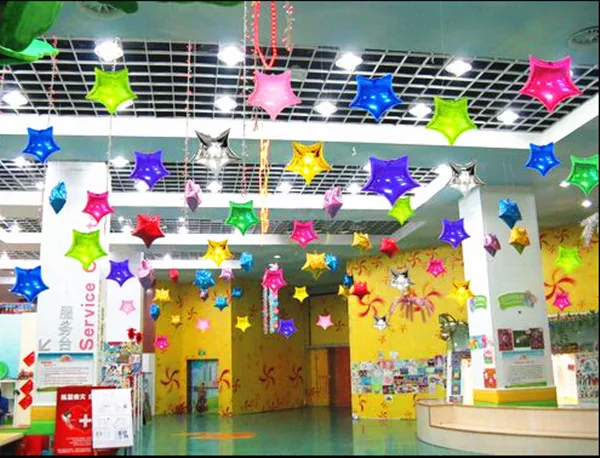 5 шт./лот фольгированные воздушные шары со звездами 10 дюймов большие Свадебные