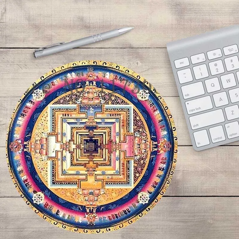 20X20CM Mairuige Заказная поддержка разработанная коврик для мыши с рисунком мандалы модный дизайн круговой коврик для мыши с резиновой 20 см подушечками для мыши - Цвет: 20X20CM