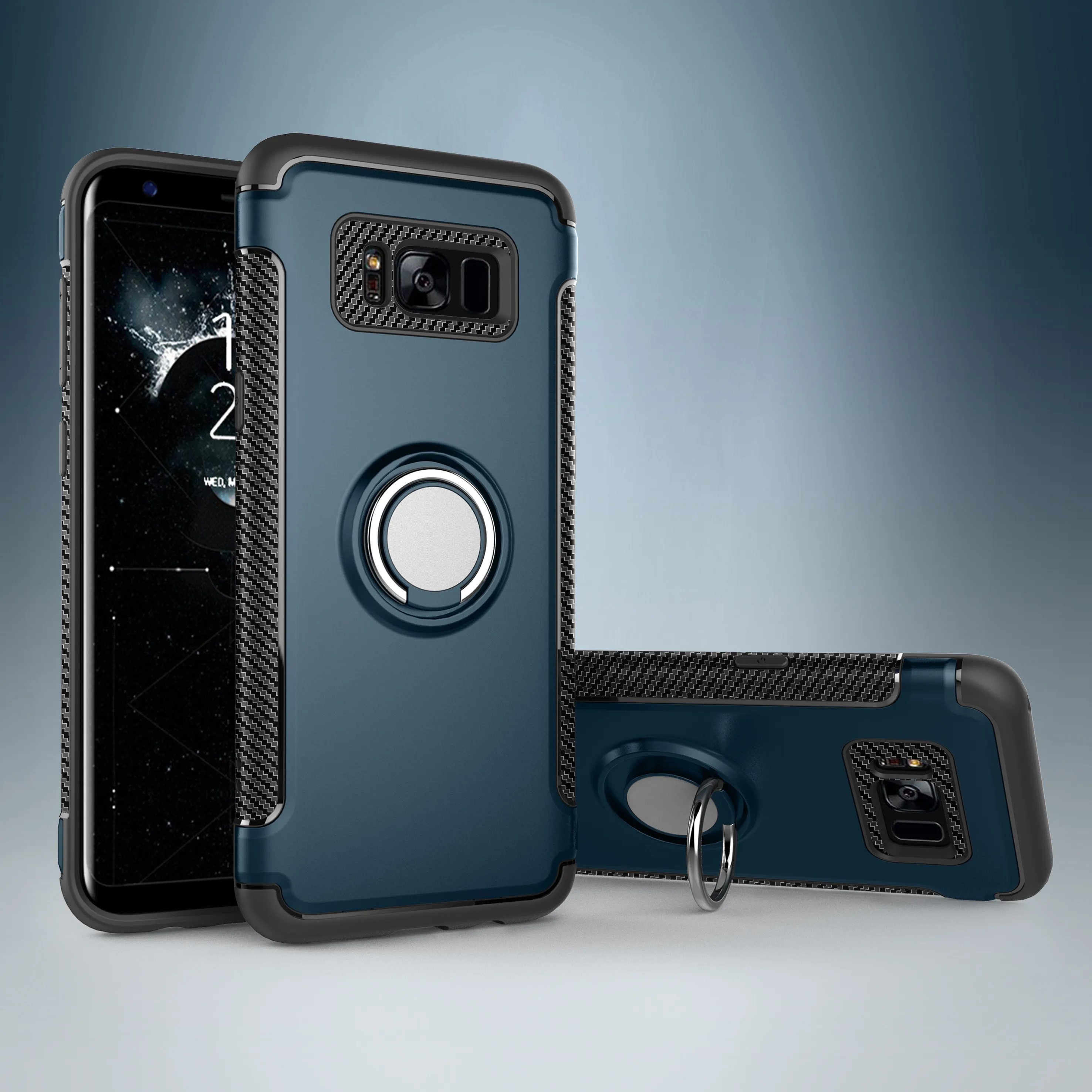 SIXEVE магнитное крепление в виде кольца на палец анти Краш чехол для samsung Galaxy S7 Edge S8 S9 Plus J2 J3 J5 J7 Prime задняя крышка