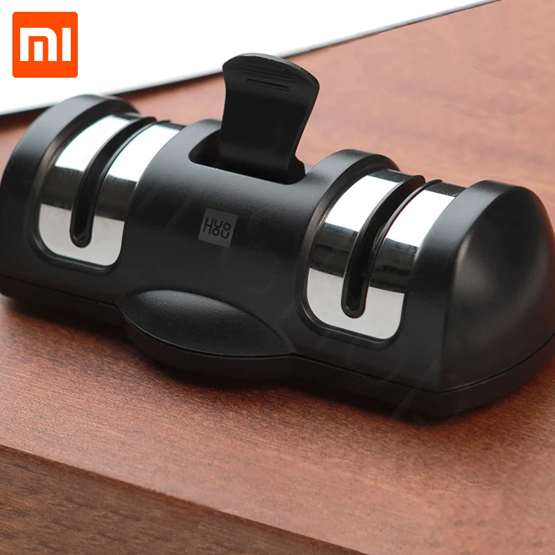 Xiaomi Mijia Huohou точилка для ножей 2 этапа двойное колесо-точилка точильный камень