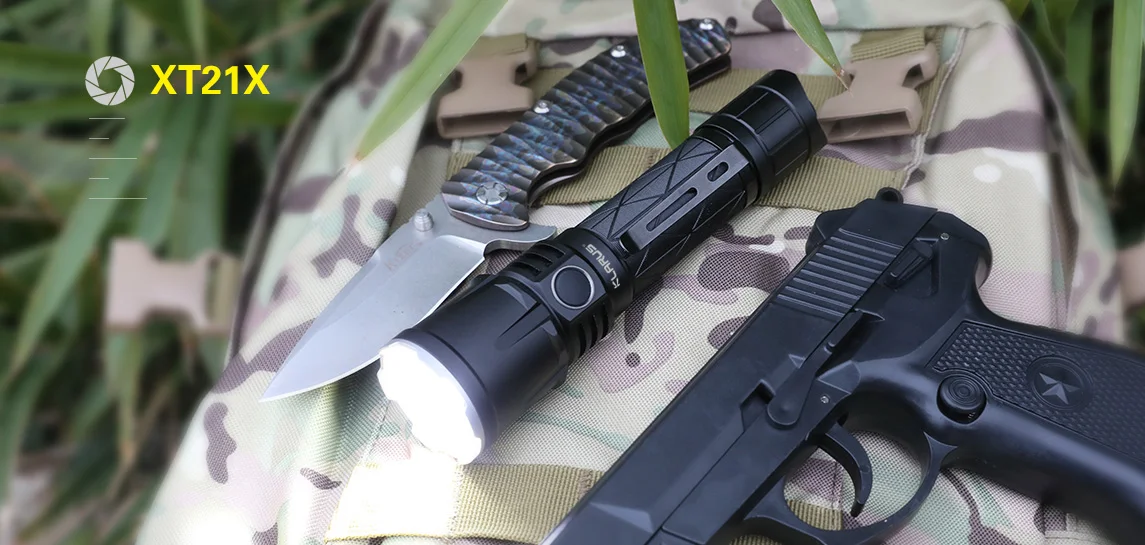KLARUS XT21X CREE XHP70.2 P2 светодиодный фонарь 4000 люмен 7 Режим тактический светодиодный фонарик Micro-USB 2A 5000mAh литий-ионный аккумулятор для самообороны