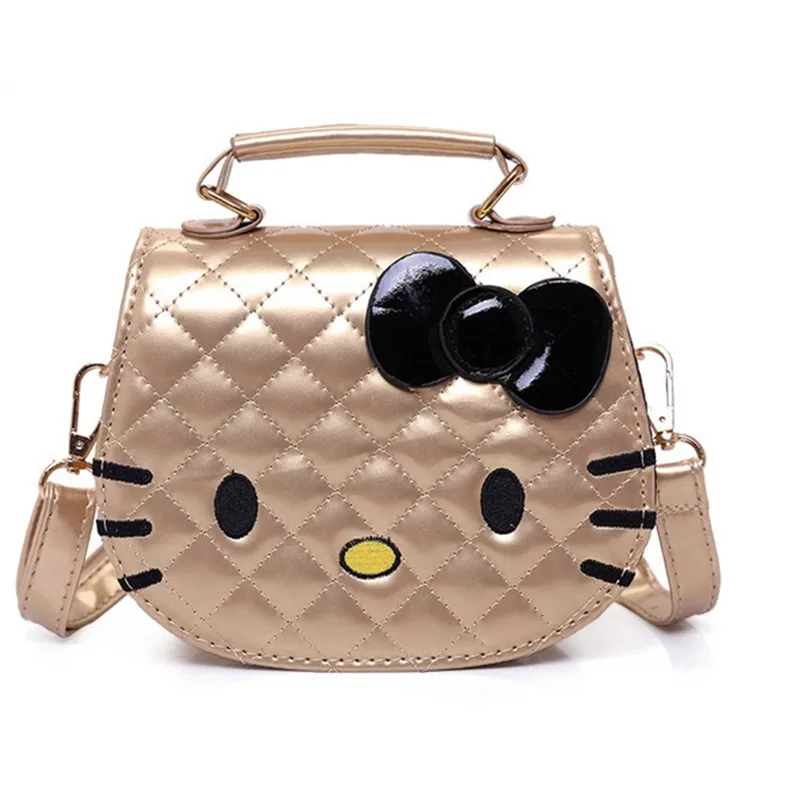Hello kitty рисунки из мультфильма ПВХ Милые обувь для девочек косой пакет детей
