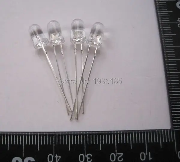 

1000pcs F5 F5MM 5MM LED super bright Yellow (WATER CLEAR) DIP LEDS LONG LEG DIODE