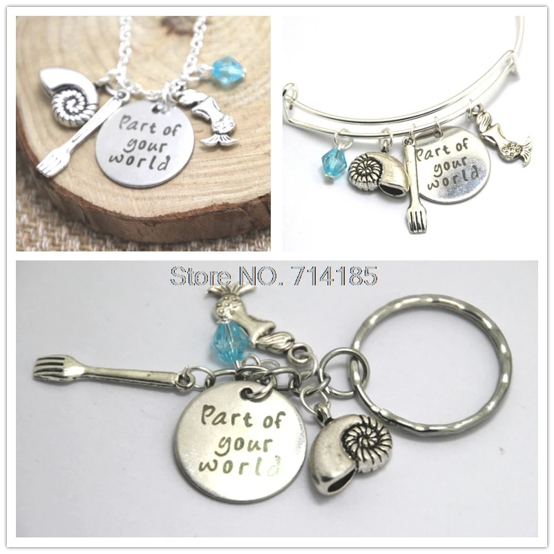 Маленькое ожерелье с русалкой часть вашего мира вдохновил Очаровательная в