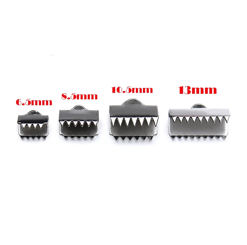 Текстурированные концевые колпачки из нержавеющей стали застежка серебряный