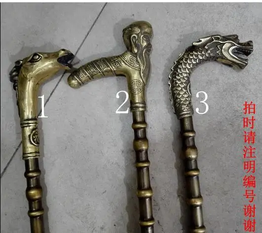 Счастливая старая народная Статуэтка 90 см китайская латунная культура голова