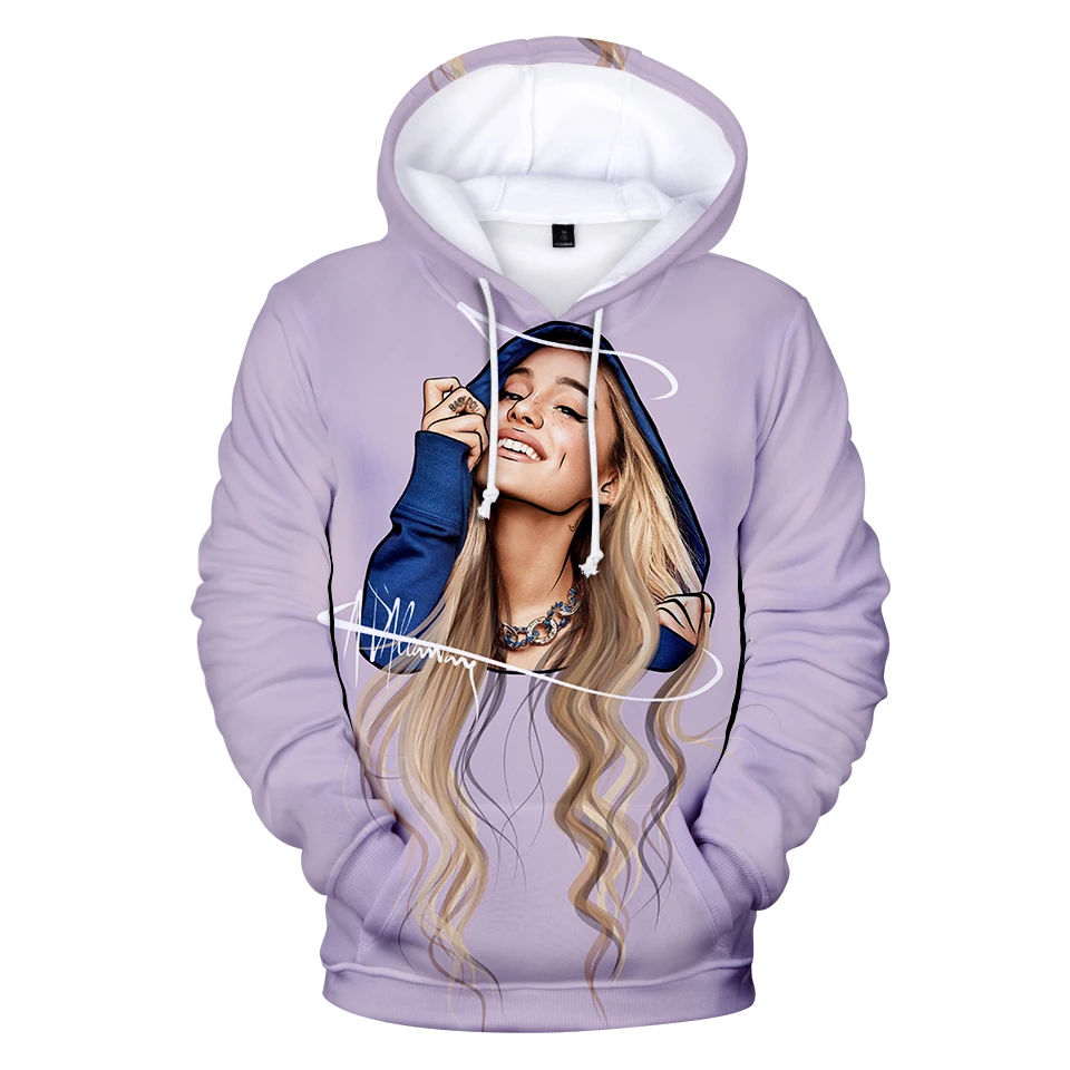 Frdun, 3D, Ariana Grande, Amrican, известный певец толстовки Толстовка Kpop, Повседневная мода, Kpop, хип-хоп толстовки, теплая толстовка