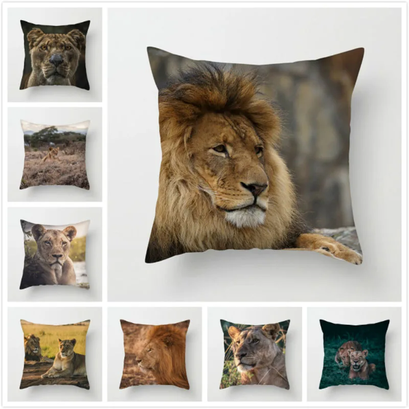 Чехол для подушки Fuwatacchi Animal Series с изображением Льва слона наволочка дома дивана