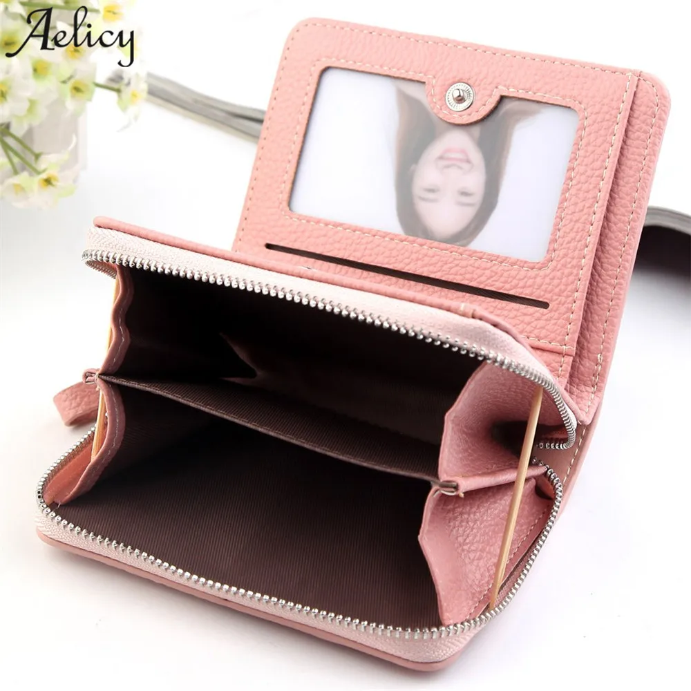 Aelicy сумки для женщин и девочек кожаный кошелек качественный короткий держатель