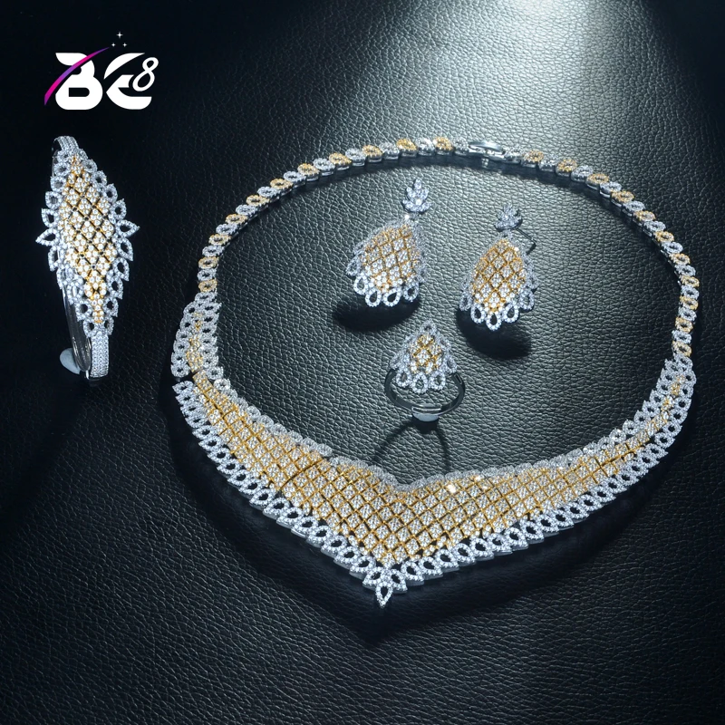 ?? が 8 高級チョーカービッグジュエリーセット舗装キュービックジルコニア水滴 Hotsale ウェディングブライダル CZ は、婚約パーティー S321