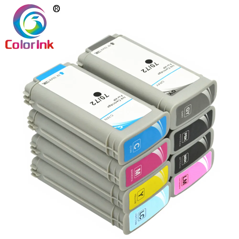 ColoInk 8 цветов в упаковке 70 чернильный бак для HP картридж 130 мл Designjet Z2100 Z3100 Z3200 Z5200 Z5400