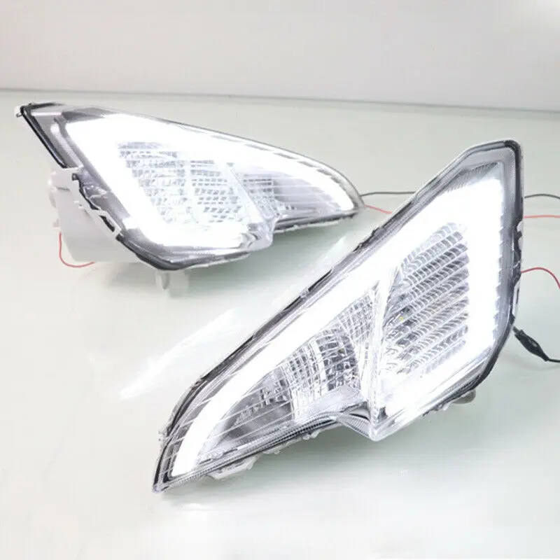 

2Pcs LED DRL Daytime Running Lights Fog light Driving Bumper Fit For Ford EcoSport 2018-2019
