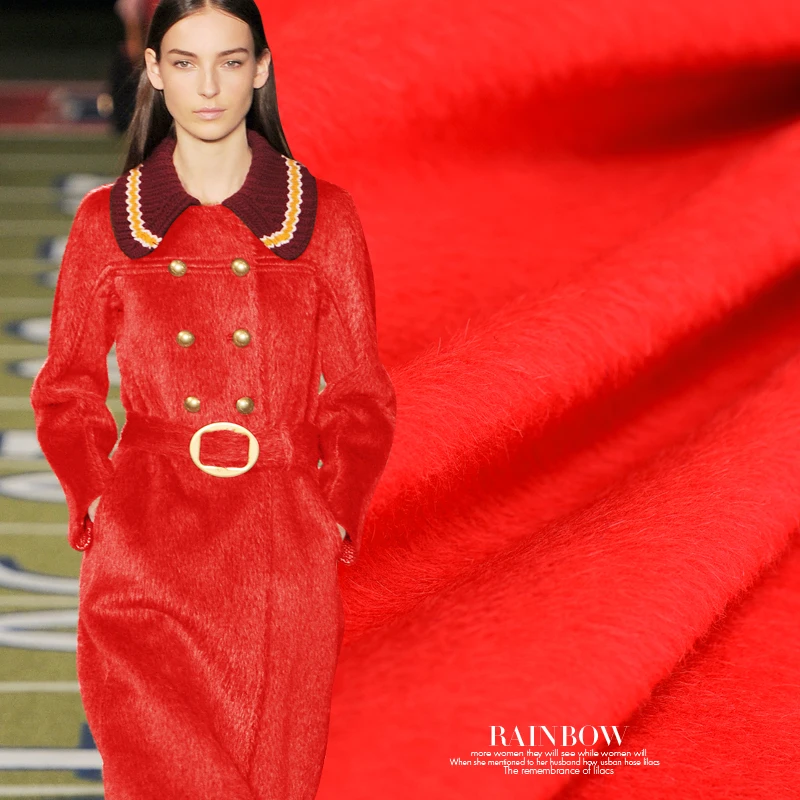 Ткань Red Suri alpacas king of the fabric ультравысококачественные ткани 38% альпака 55% шерсть 7%