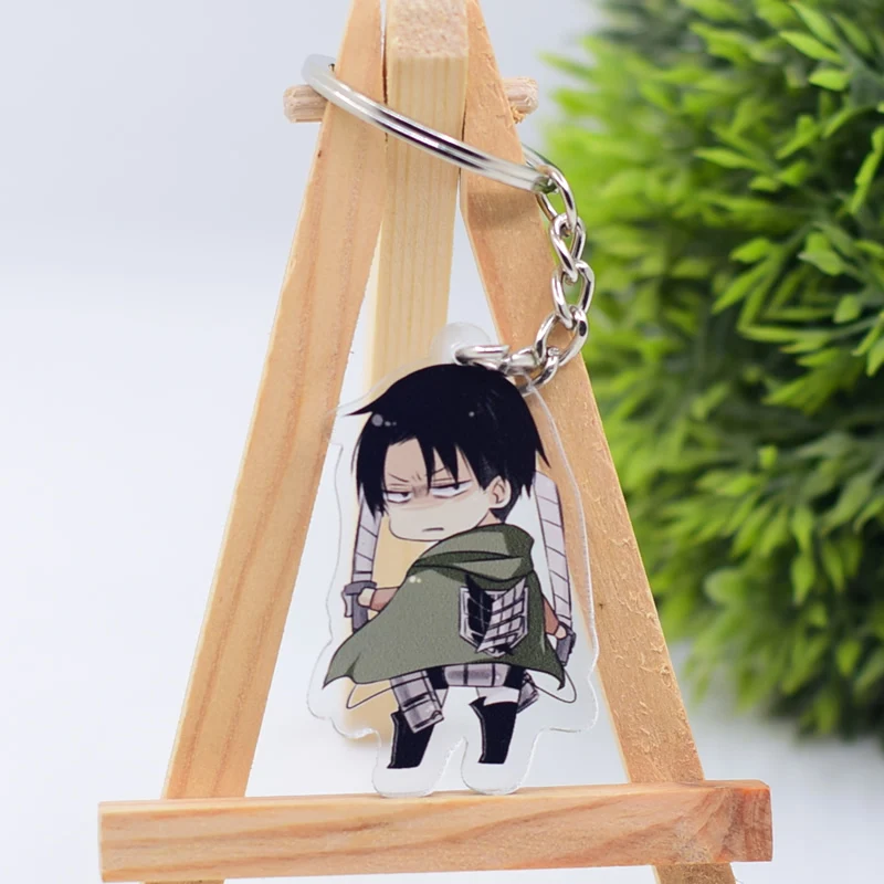 Attack on Titan 345 Атака на Титанов брелок двухсторонний акриловый брелок Подвеска Аниме аксессуары брелок с фигурками из мультфильмов - Цвет: Attack on Titan 345