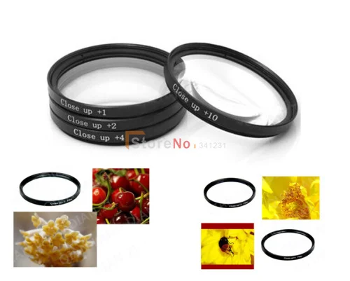 

67mm Macro lens Close-Up +1 +2 +4 +10 Filter Kit for Can&n pentax NIK&N D90 D300s D7000 D80 D5100 18-105mm Lens