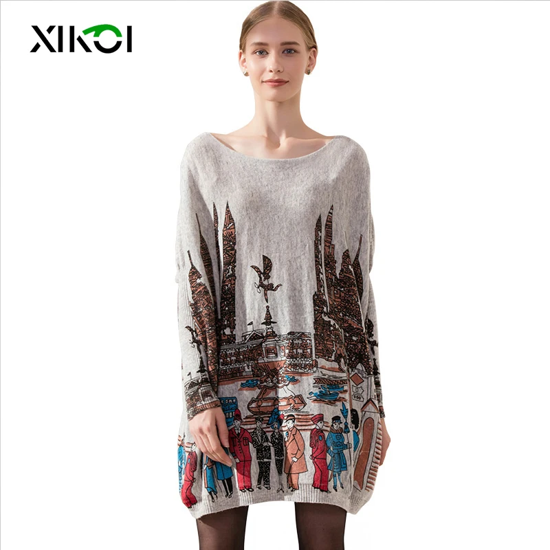 Xikoi свитер для женщин женская одежда Женское пальто модное Хлопковое трикотажное
