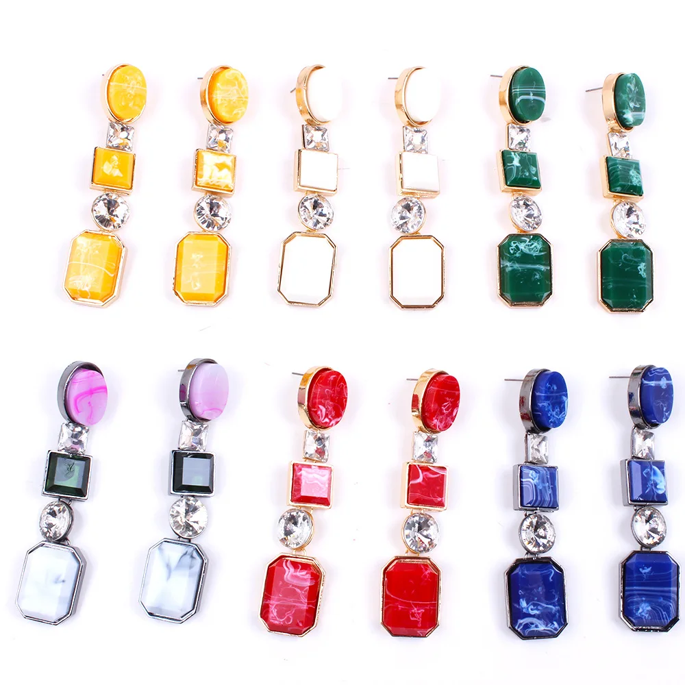 Европа и США новый сплав яркий цвет мода уникальная личность серьги