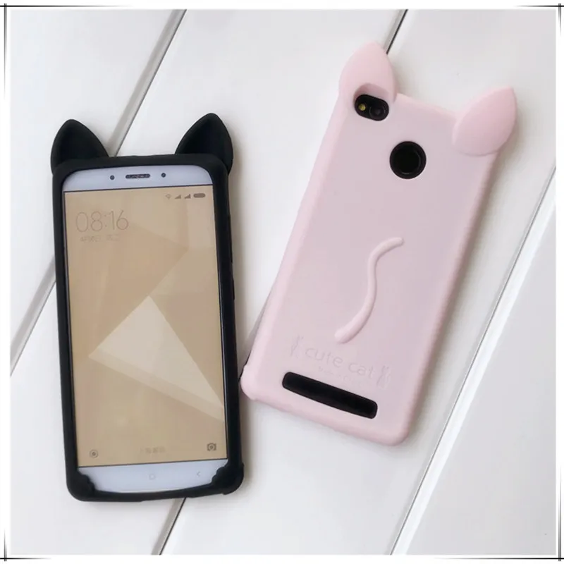 Xiaomi Redmi 3S Case Cover Cute 3D Cat Ear Cartoon Soft Silicone Gel For 3 S phone case redmi Pro |