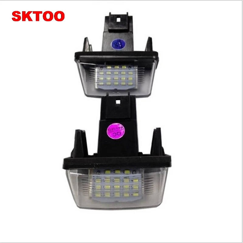 SKTOO LED Number License Plate Lamp OBC Error Free 18 For Peugeot 206 207 307 308 406 5008 Citroen C3 C4 C5 C6 Berlingo SAXO | Автомобили