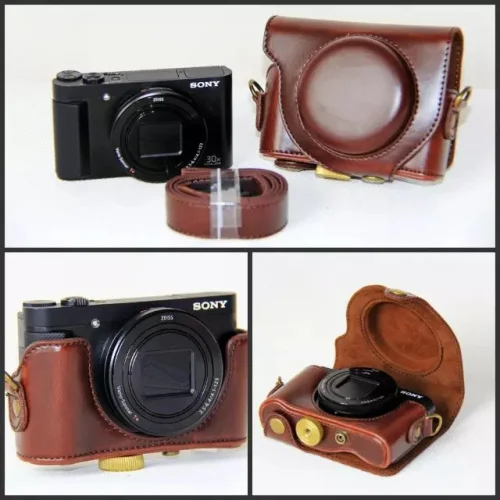 Кожаный чехол для цифровой камеры Sony Cyber-shot DSC-HX90V HX90 WX500 | Электроника