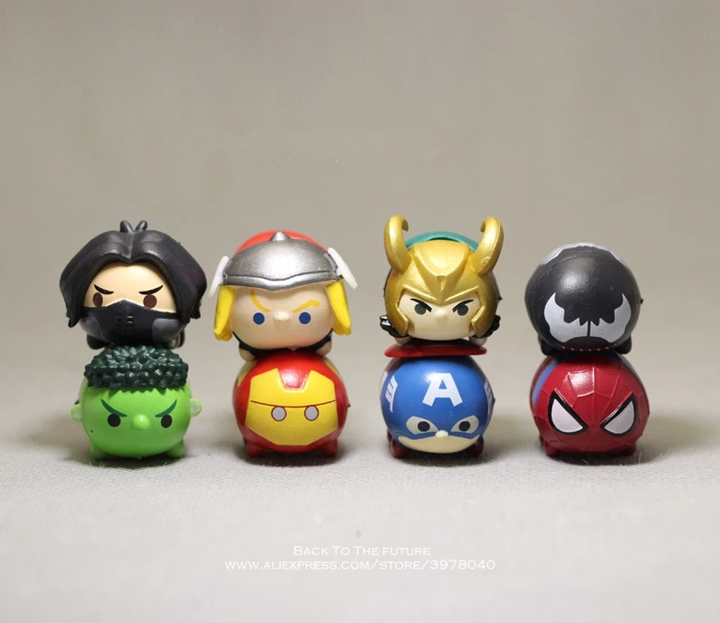 Disney Марвел Мстители паук человек Железный 8 шт./компл. 3 5 см фигурку положения