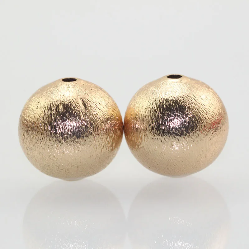 14MM Gold 14 мм Золотые круглые бусины медные Золотые DIY ювелирные изделия аксессуары шары африканские ювелирные изделия 50 шт./партия JF086 - Цвет: 14MM Gold