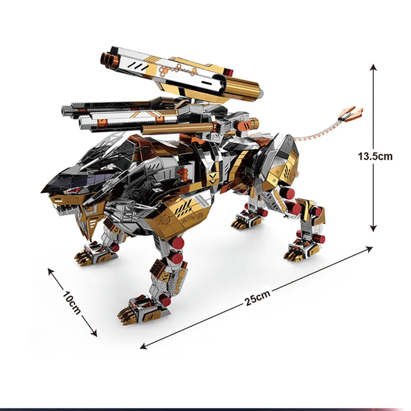 Voltron робот Скорпион лев собака DIY 3D Сборная модель стальной Металл шарнир