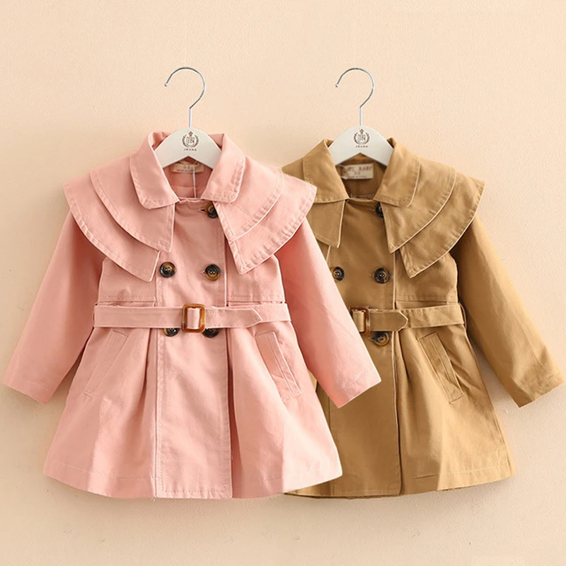DIMUSI Autumn Girls Jacket Fashion Kids Trench Coats jacket Baby Casual Outwear Windbreaker Jackets Children's Clothing |