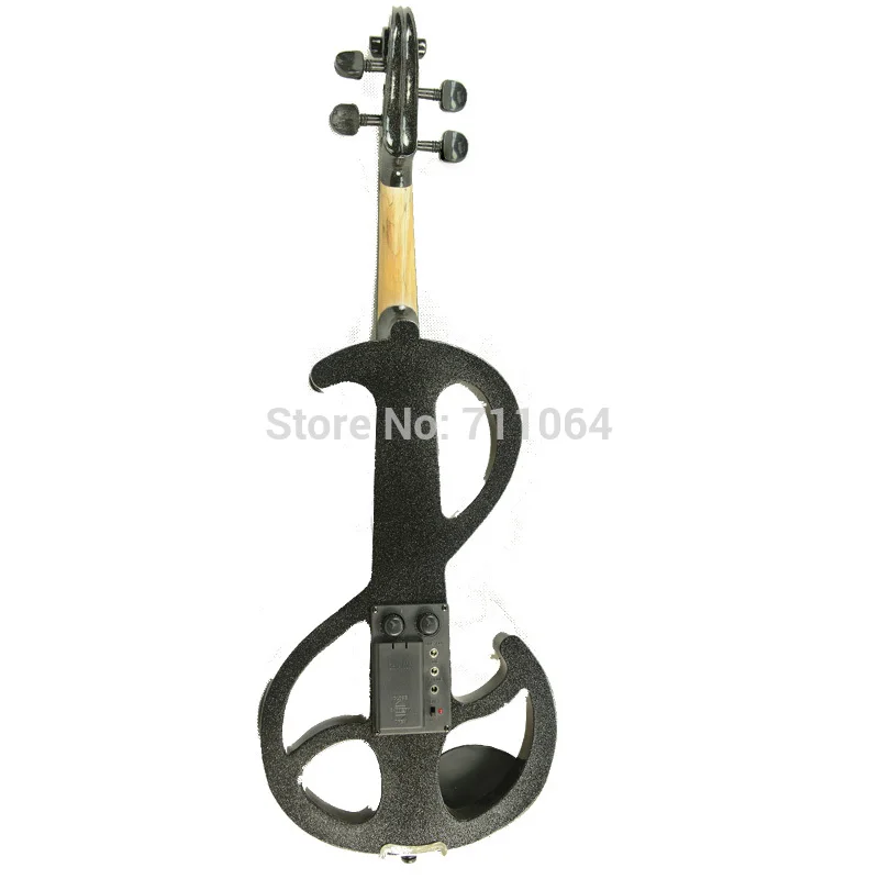 Наоми 4/4 Электрическая Скрипка Тихая чехол и аксессуары + лук-черный-S Тип | Спорт