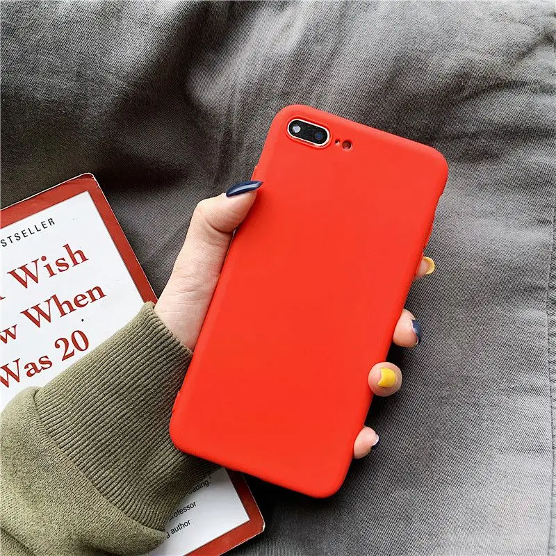 Красный Чехол для Vivo V11 Pro Y81 Y81i Y81S Y85 V9 Y71i Y53 чехол мягкий Карамельный цвет простой, матовый много Цвета чехол сумка для мобильного телефона Coque - Цвет: Красный
