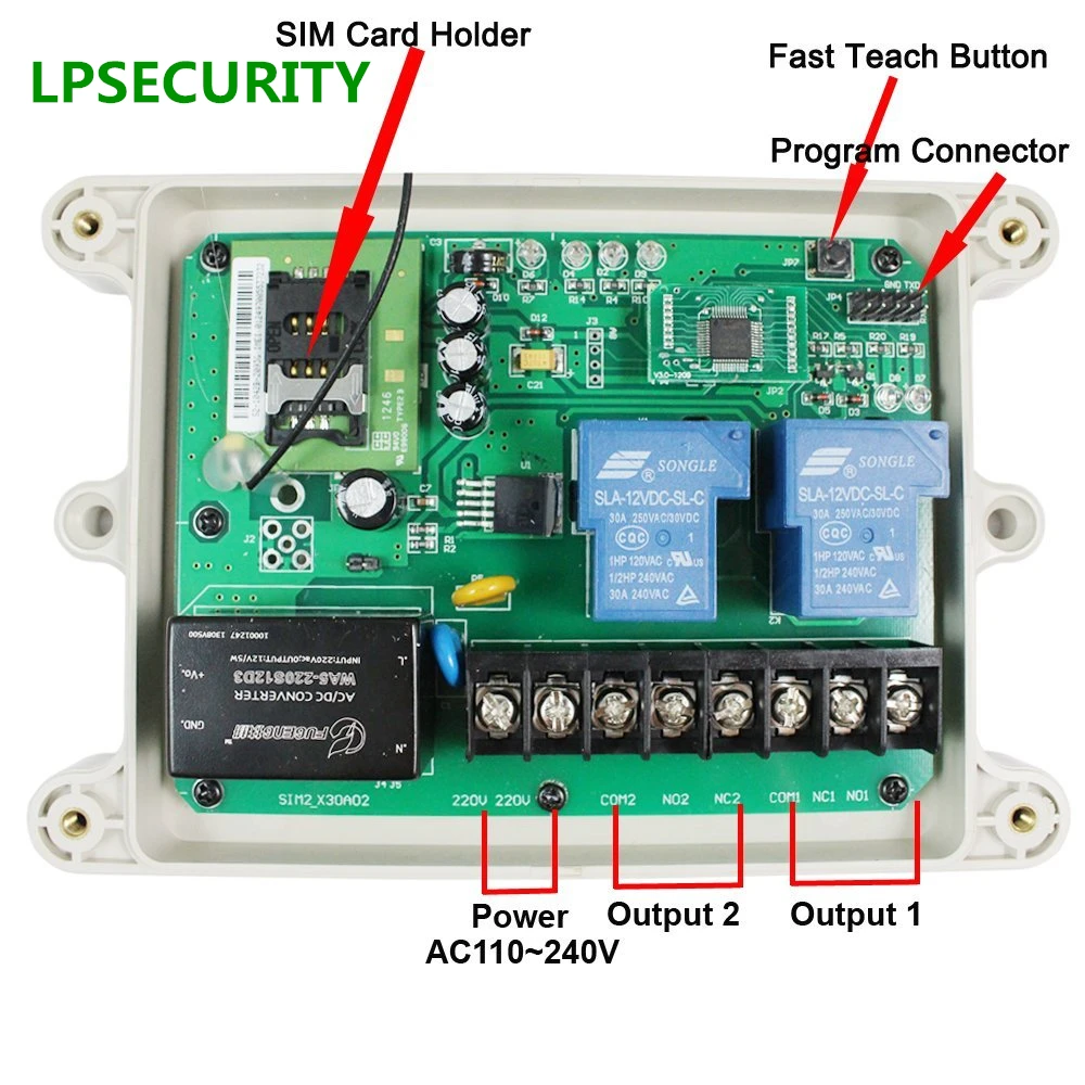 Пульт дистанционного управления LPSECURITY IP65 GSM устройство для открывания ворот 2