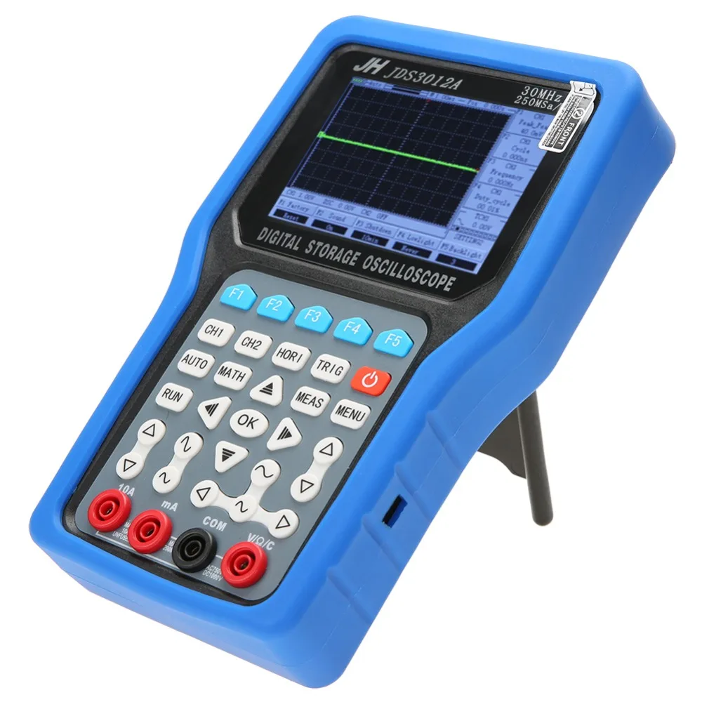 Jinhan JDS3012A цифровой портативный осциллограф 250MSa/S 30 МГц 2CH осциллограф с 6000 мультиметр AC100-240V генератор сигналов
