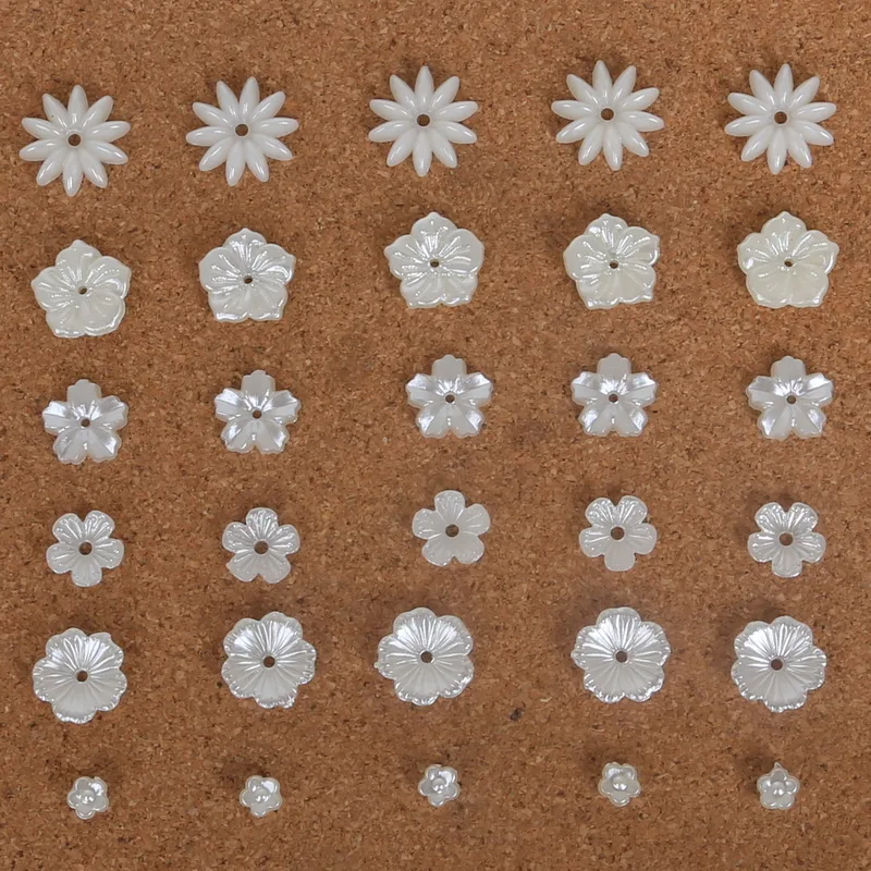 Заводская цена имитация пластика ABS Жемчуг Свободные Распорки цветок бусины