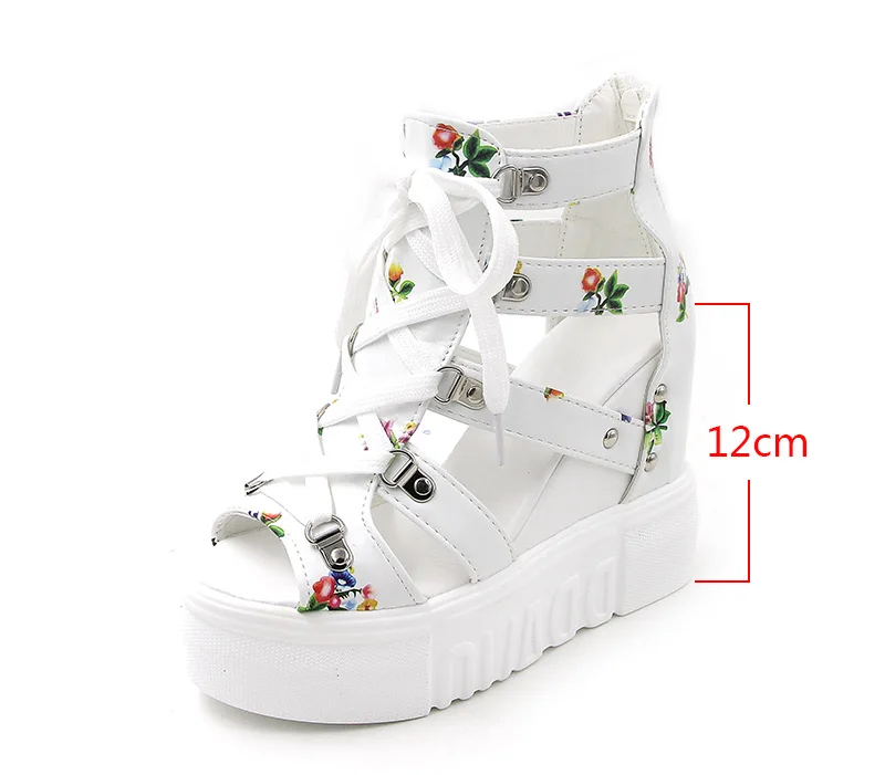 Женские туфли на танкетке; коллекция года; Zapatos De Mujer; летние женские босоножки на платформе и высоком каблуке; Новая брендовая стильная обувь; женские босоножки; Mujer