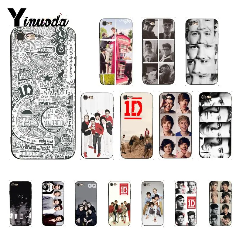 Yinuoda 1D one Diretion черный мягкий чехол для телефона из ТПУ iPhone 8 7 6 6S Plus 5 5S SE XR X XS MAX Coque Shell