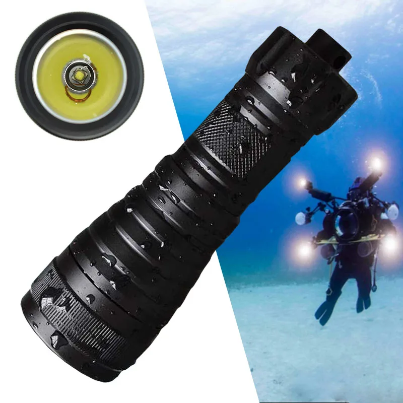 

Powerful XML L2 2000LM LED Diving Flashlight Underwater Torch Scuba Dive Light Waterproof Fishing Lamp for 18650/26650 battery