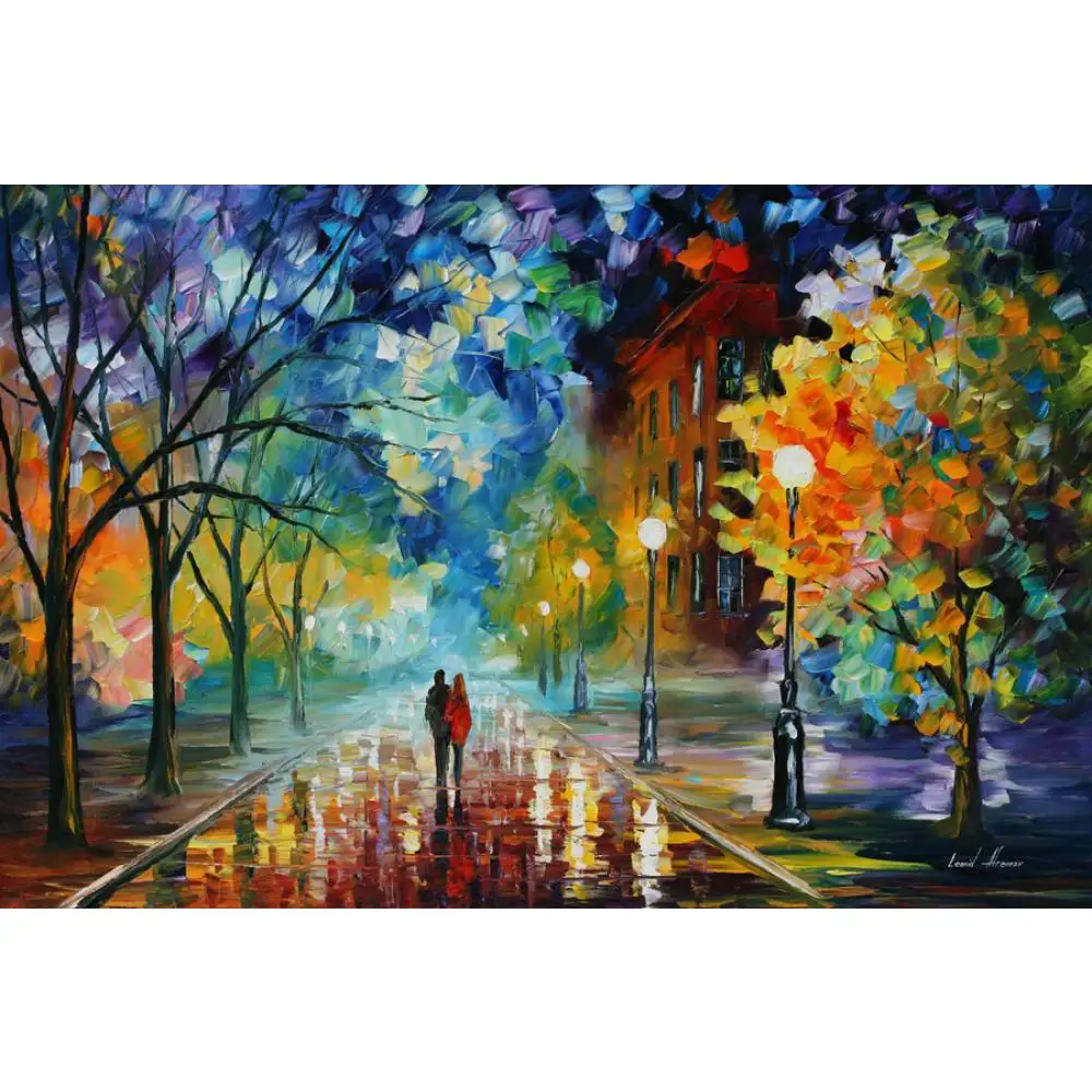 Современное искусство свежесть холодной ручной росписи нож картины пейзаж