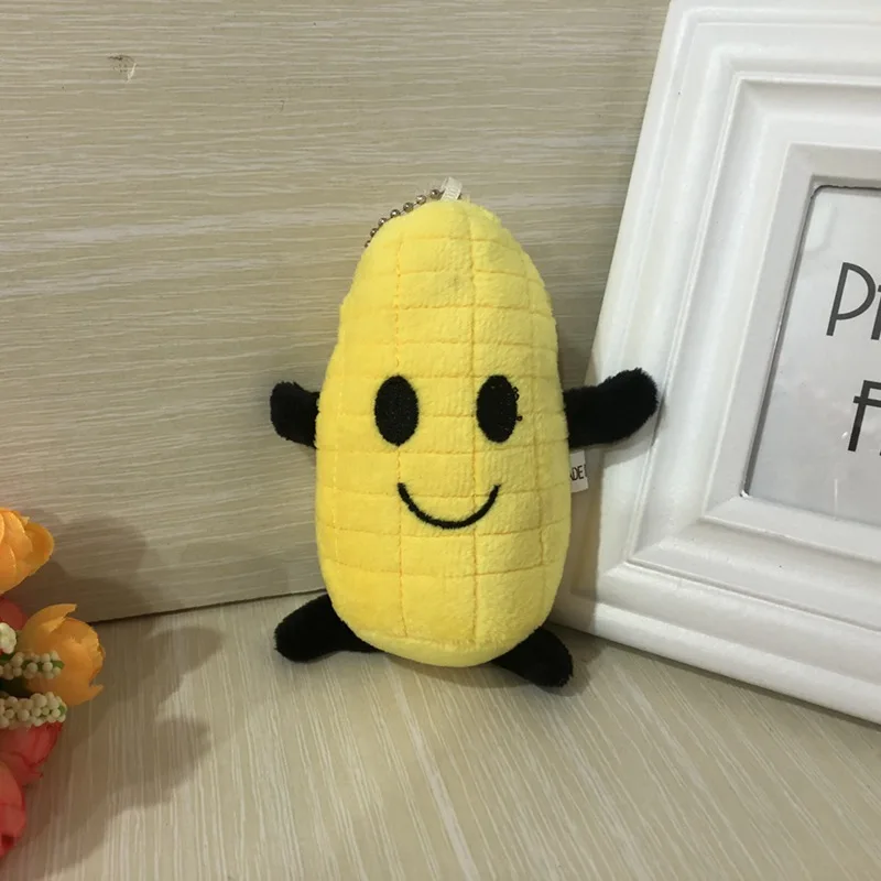 1 12 см Kawaii кукурузный меховой шарик-подвеска мягкий мультфильм 5 стилей Экспрессия Кукуруза чучела кукла-брелок для ключей сумка игрушки-брелоки детские подарки на день рождения - Цвет: 1
