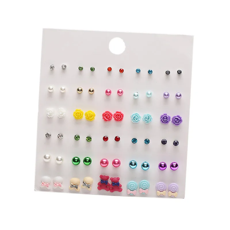 Серьги гвоздики с искусственным жемчугом 30 парт/лот|Серьги-гвоздики| |