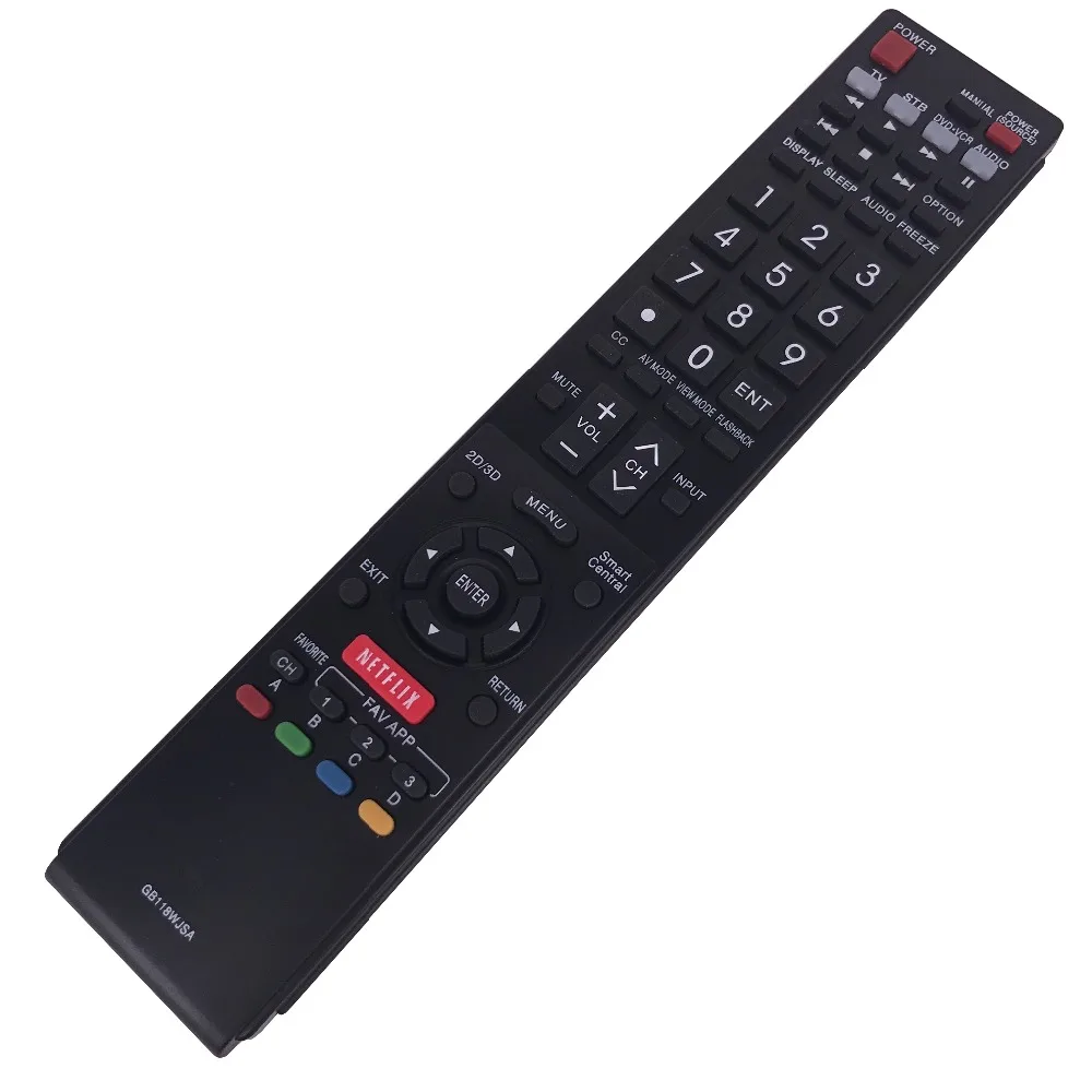 (10 шт./лот) Новый пульт дистанционного управления для SHARP LCD TV GB118WJSA 2D 3D NETFLIX GB005WJSA