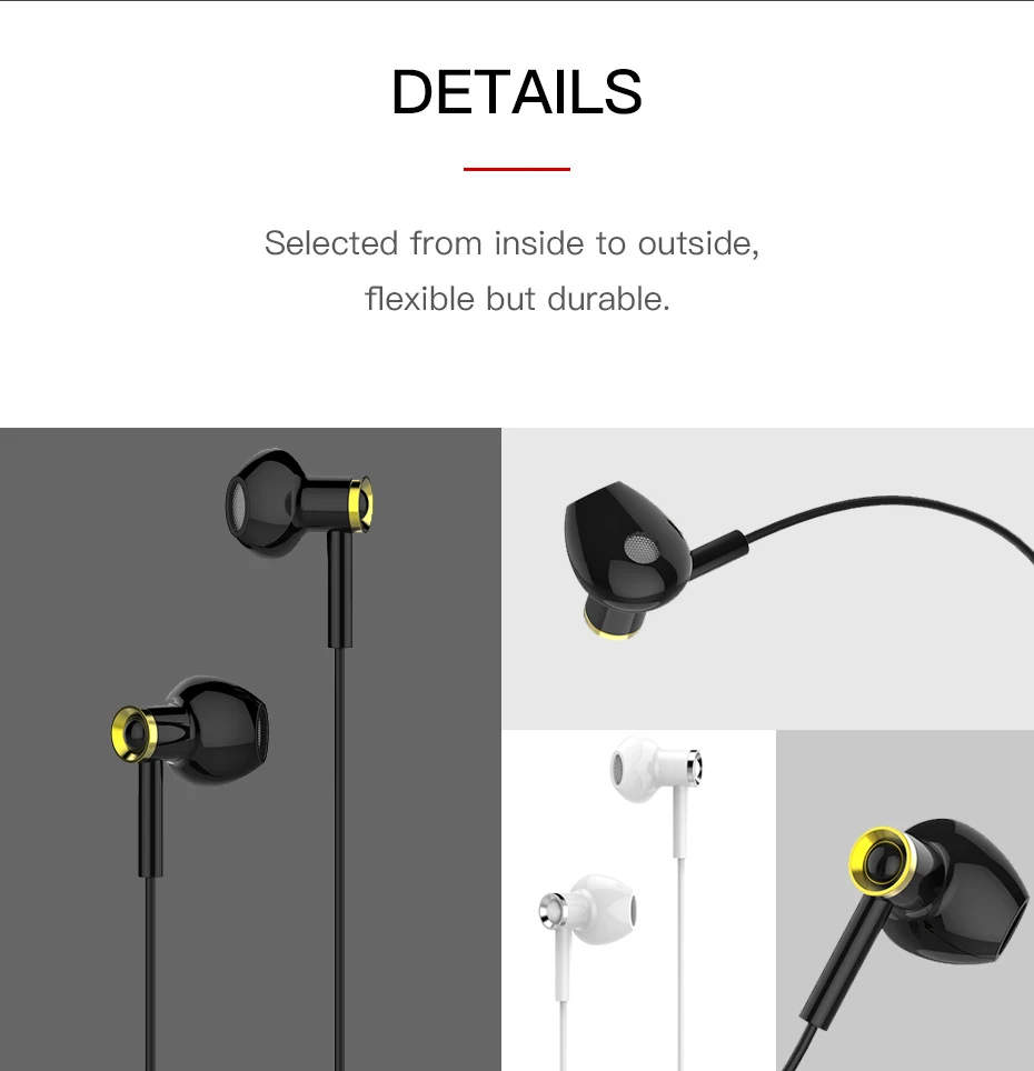 HOCO M47 наушники-вкладыши Bass Sport 3,5 мм Проводная гарнитура для iPhone Xiaomi samsung наушники с микрофоном auriculares